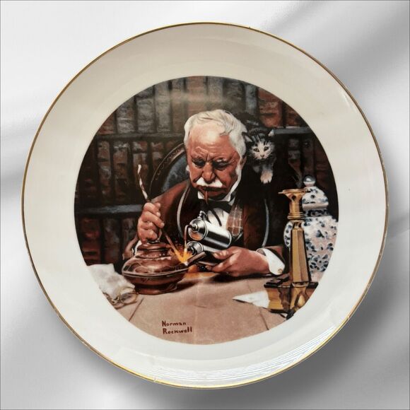 Norman Rockwell Collector plate “The Tinker” Early Works Collection 1981 - Picture 2 of 9
